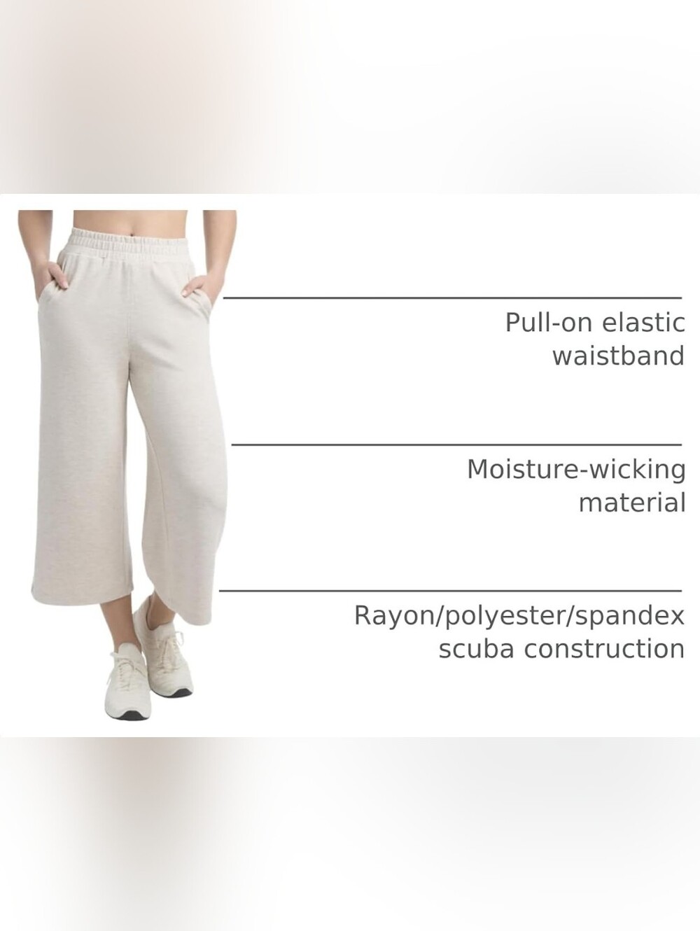 Danskin Luxe Cropped Gaucho Pants - Picture 2 of 4